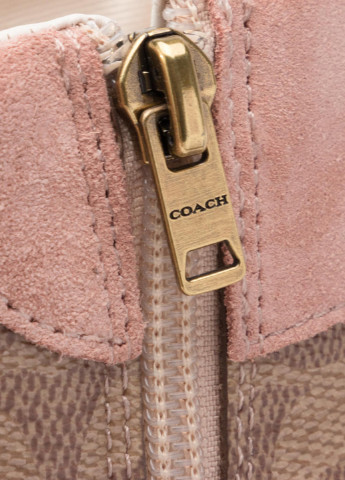 Осенние ботинки Coach с тиснением, с логотипом, со шнуровкой из натуральной замши