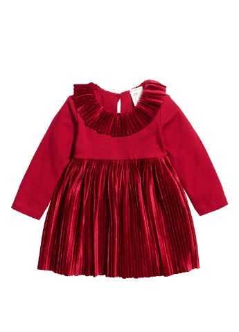 Тёмно-красное платье H&M (93910741)