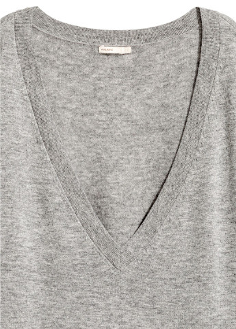 Серый зимний свитер шерстяной оверсайз H&M