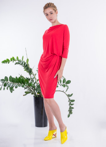 Красное коктейльное платье Sarah Chole однотонное