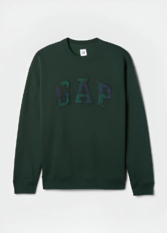 Зеленый свитшот Gap логотип нашивки (365599545)
