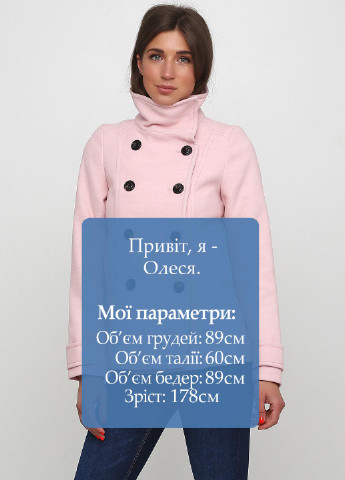 Розовое Джинсовое пальто H&M однотонное