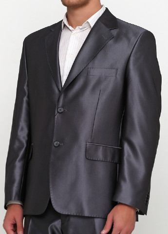 Серый демисезонный костюм (пиджак, брюки) брючный, с длинным рукавом Galant
