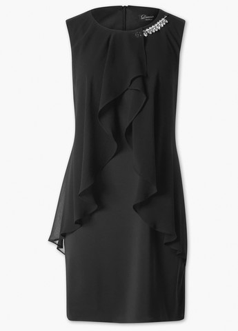Черное коктейльное платье футляр C&A однотонное