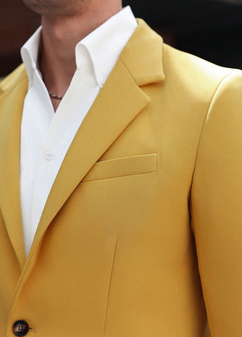 Гірчичний демісезонний костюм (піджак, штани) брючний SHEIN