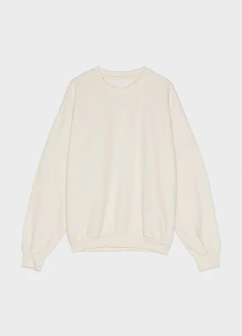 Молочний світшоти Bershka однотонний без декору (248895739)
