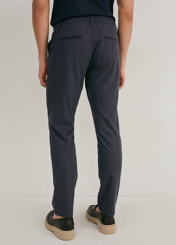 Темно-синие кэжуал демисезонные зауженные брюки C&A