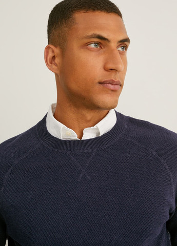 Темно-синий демисезонный свитер джемпер C&A