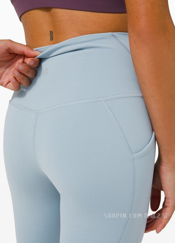 Светло-голубые демисезонные леггинсы Lululemon Athletica