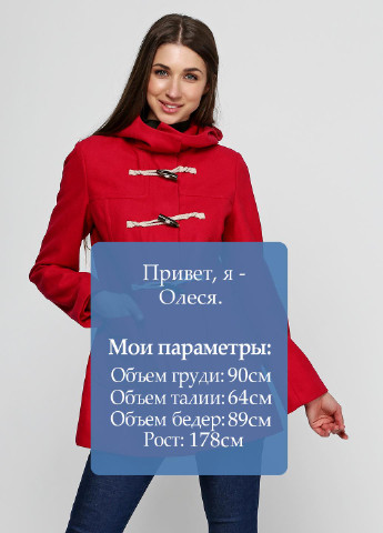 Малинове демісезонне Пальто United Colors of Benetton