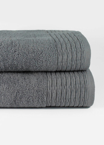 Полотенце махровое Sydney, одноцветное, жаккардовое, с бордюром, серое, размер 50x90 см Bulgaria-Tex серый