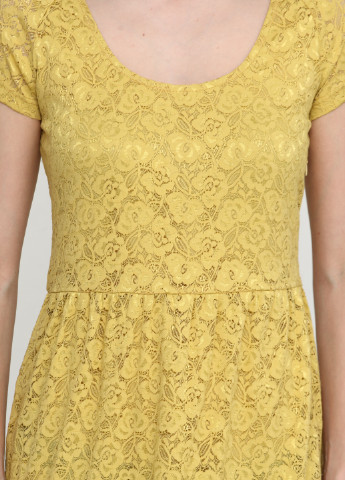 Желтое кэжуал платье Софі однотонное