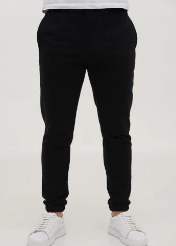 Черные кэжуал, спортивные демисезонные джоггеры брюки Trend Collection
