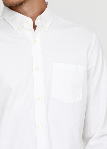 Белая кэжуал рубашка однотонная Banana Republic