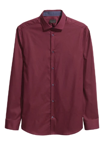 Бордовая рубашка H&M