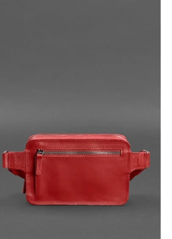 Кожаная женская поясная сумка Dropbag Mini красная BlankNote (235752506)