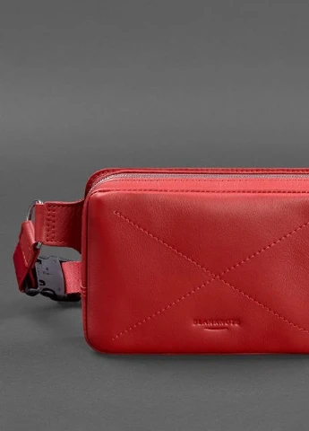 Кожаная женская поясная сумка Dropbag Mini красная BlankNote (235752506)