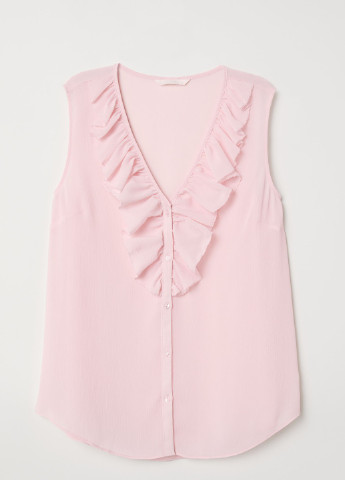 Світло-рожева блузка з трикутним вирізом H&M