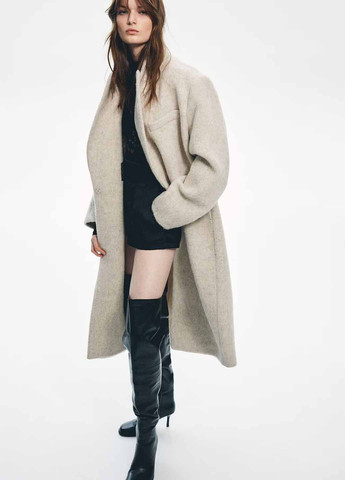 Светло-бежевое демисезонное Пальто H&M