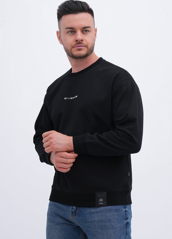 Чорний світшот Trend Collection напис нашивки (356776008)