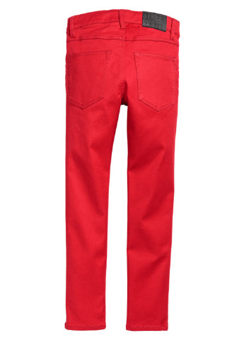 Красные демисезонные прямые джинсы H&M