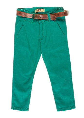 Зеленые кэжуал демисезонные брюки прямые Cemix
