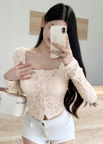 Бежевая блуза SHEIN