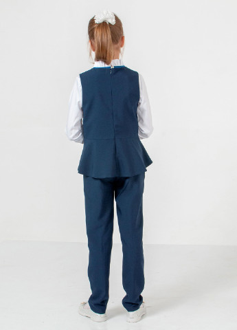 Синий летний костюм (блуза, брюки) ViDa