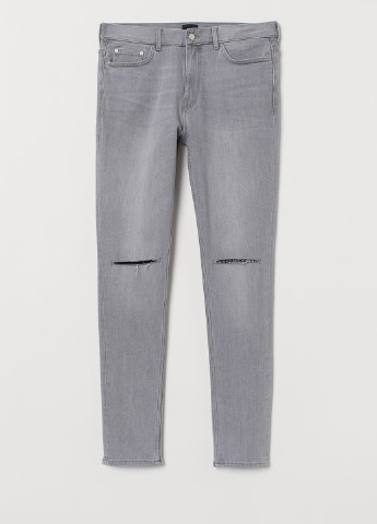 Светло-серые демисезонные джинсы H&M