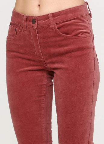 Темно-розовые кэжуал демисезонные зауженные брюки Blue Motion