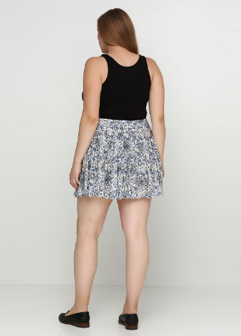 Светло-бежевая кэжуал цветочной расцветки юбка H&M мини