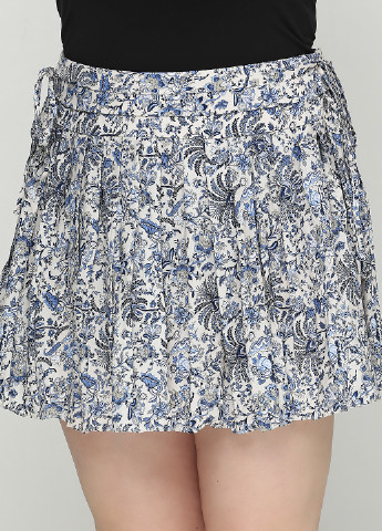 Светло-бежевая кэжуал цветочной расцветки юбка H&M мини