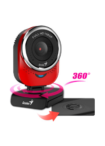 Веб-камера QCam 6000 Full HD Red Genius qcam 6000 full hd red (32200002401) (135463241)