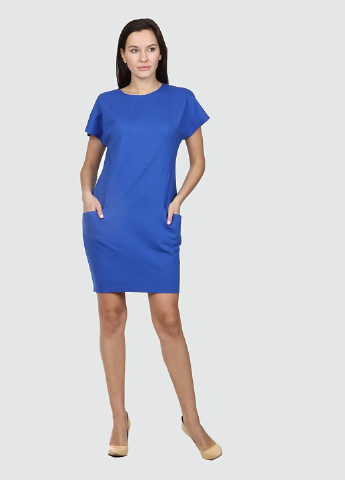 Синее кэжуал платье Enna Levoni однотонное