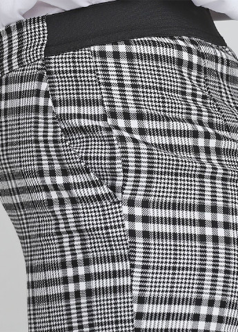 Черно-белые кэжуал демисезонные зауженные, укороченные брюки H&M