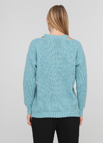 Бірюзовий демісезонний светр пуловер di classe