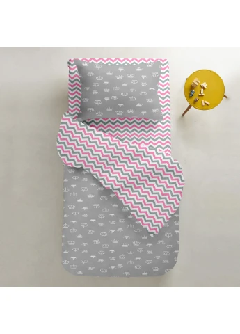 Простынь на резинке 80х160х20 ZIG GREY ROZE Cosas ZigGreyRose_80x160x20 (250319035)