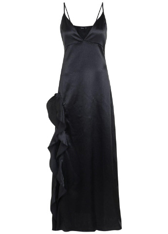 Черное вечернее платье в греческом стиле Boohoo однотонное