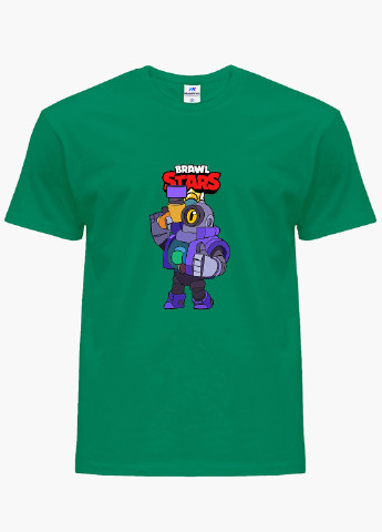 Зелена демісезонна футболка дитяча ріко бравл старс (rico brawl stars) (9224-1006) MobiPrint