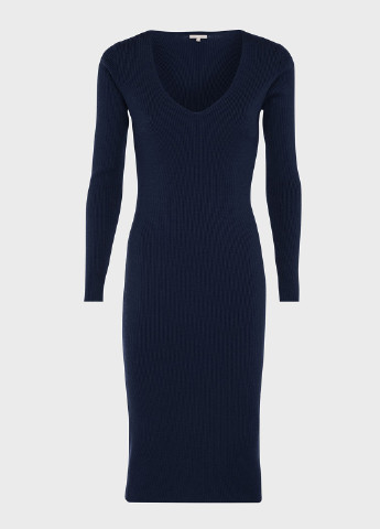 Темно-синее кэжуал платье платье-свитер Mexx однотонное