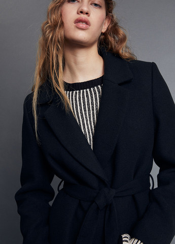 Чорне демісезонне Пальто однобортне H&M