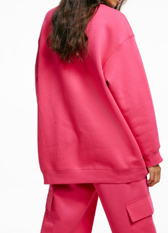 Свитшот H&M - крой надпись розовый кэжуал - (254974286)