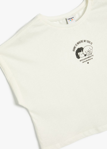 Белая летняя футболка KOTON