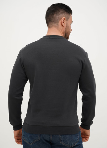 Серо-синий свитшот Trend Collection надпись вышивка (305300816)