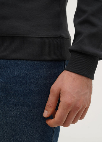 Серо-синий свитшот Trend Collection надпись вышивка (305300816)