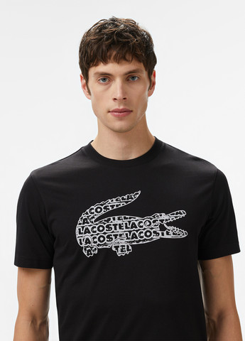 Чорна футболка Lacoste