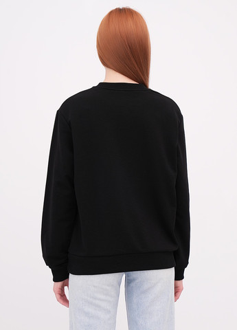 Чорний світшот EQUILIBRI однотонний аплікація, бант (355383096)