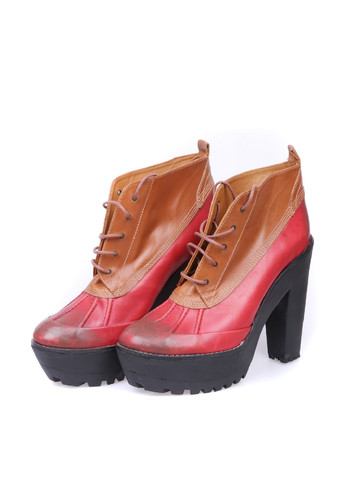 Цветные женские ботинки со шнурками