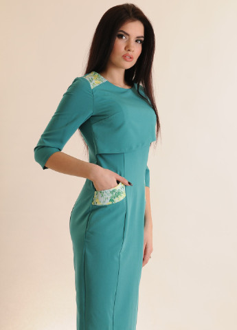 Блакитна кежуал сукня флорида пл 5.1-14/16 44 бриз Ри Мари однотонна