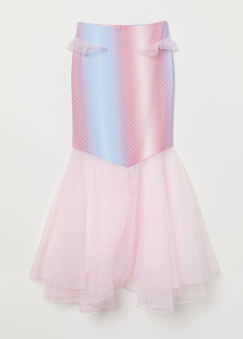 Розовое карнавальный платье с открытыми плечами, с пышной юбкой H&M градиентное ("омбре")